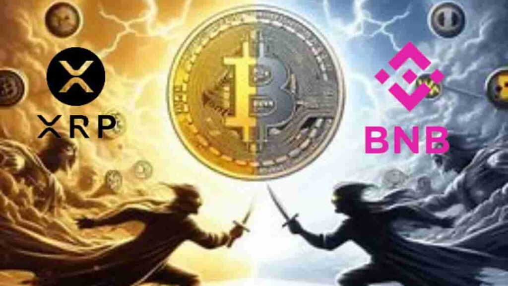 XRP triumphed over BNB in market cap.