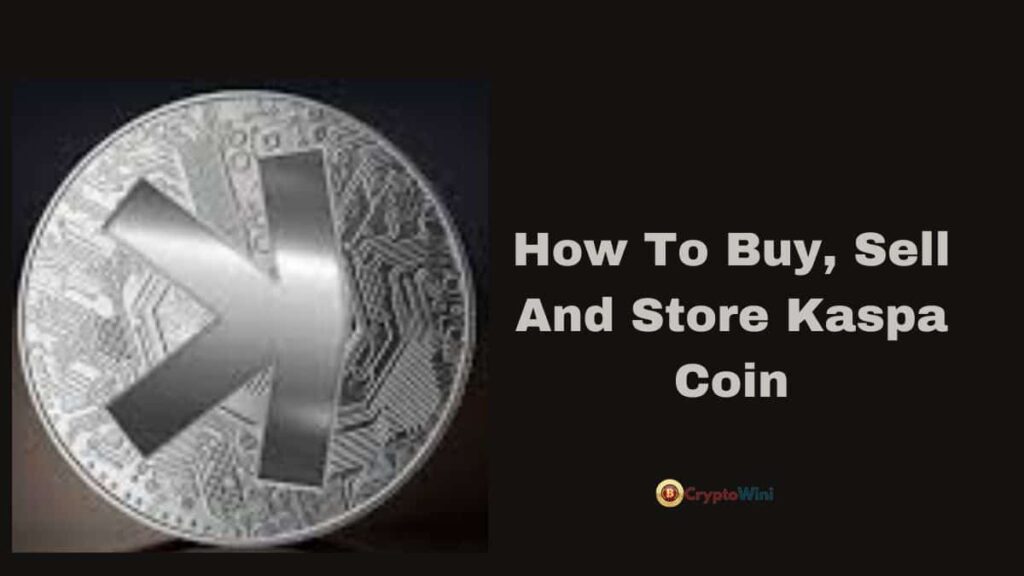 How to Buy Sell and Store Kaspa Coin CryptoWini